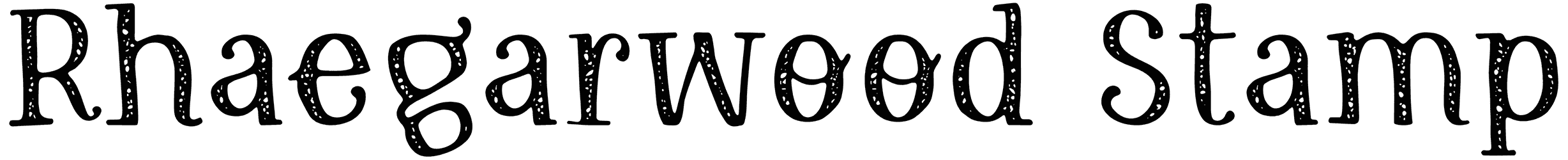 Rhaegarwood Stamp Font