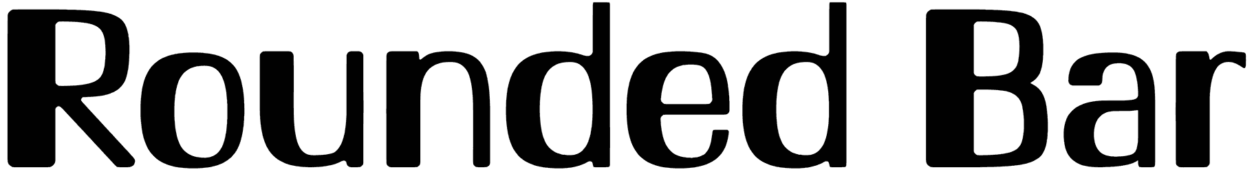 Rounded Bar Font
