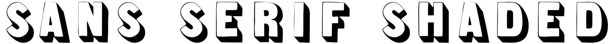 Sans Serif Shaded Font