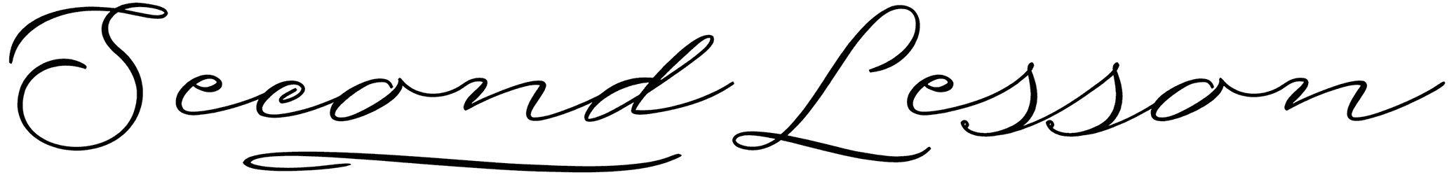 Second Lesson Font