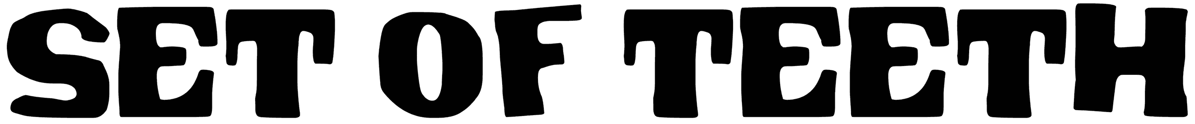 Set Of Teeth Font