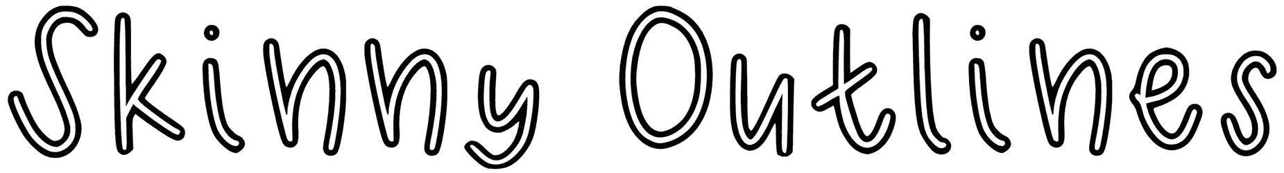 Skinny Outlines Font