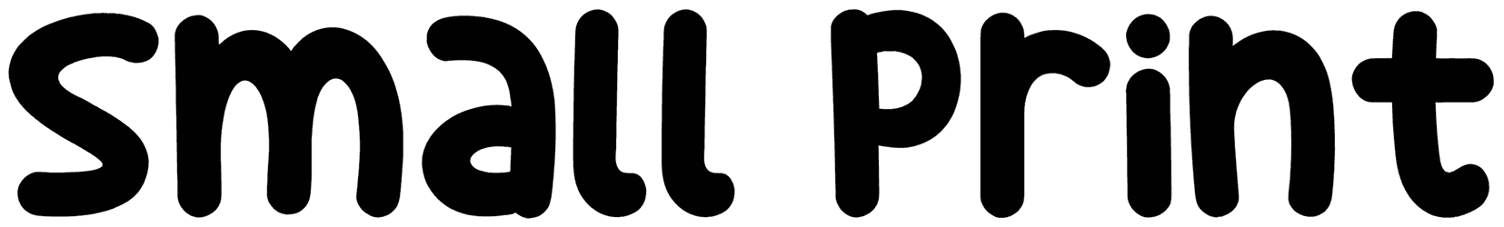 Small Print Font