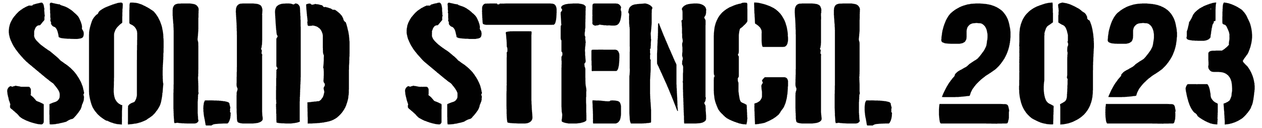 Solid Stencil 2023 Font