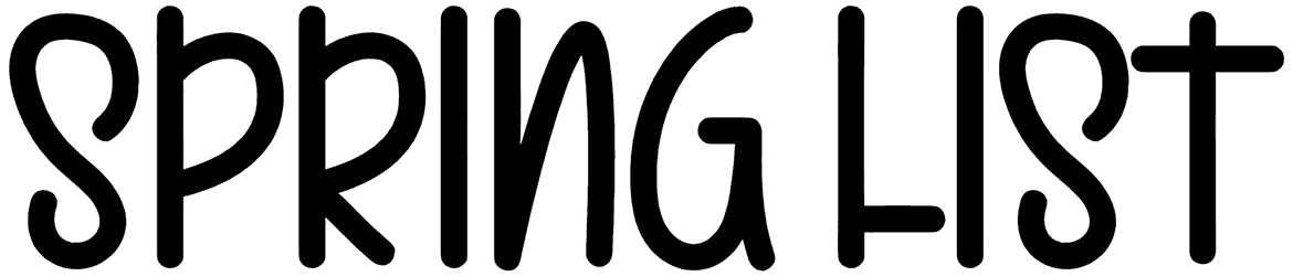 Spring List Font