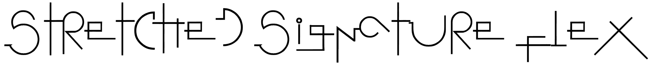 Stretched Signature Font