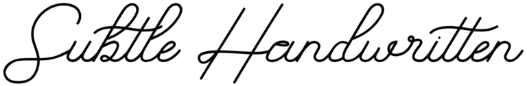 Subtle Handwritten Font