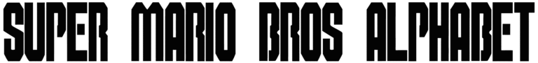Super Mario Bros Alphabet Font