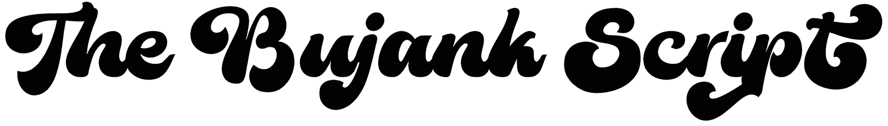 The Bujank Script Font