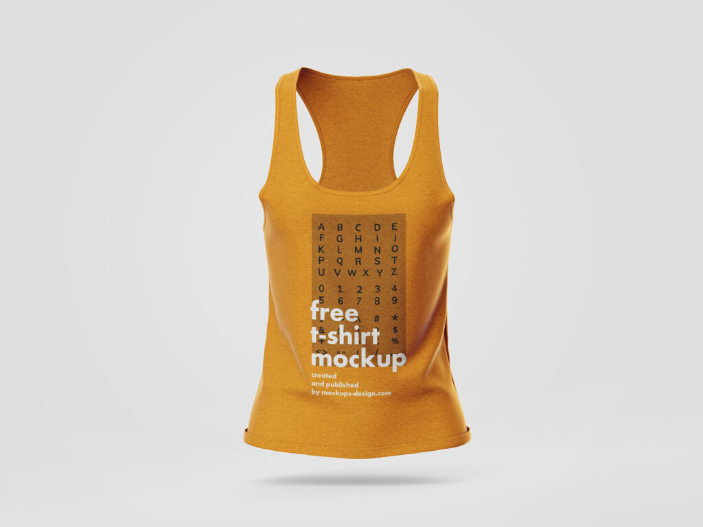 Two Isolated Women’s Sleeveless T-Shirt Mockups