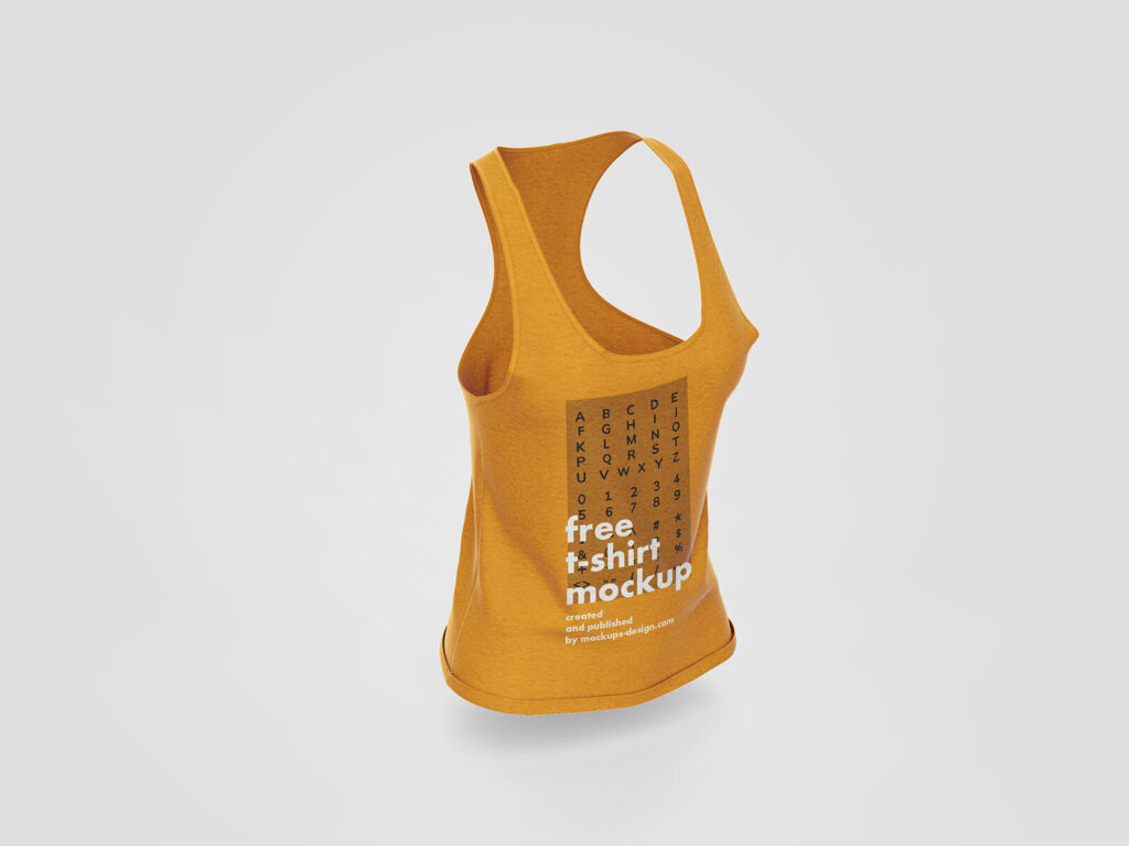 Two Isolated Women’s Sleeveless T-Shirt Mockups