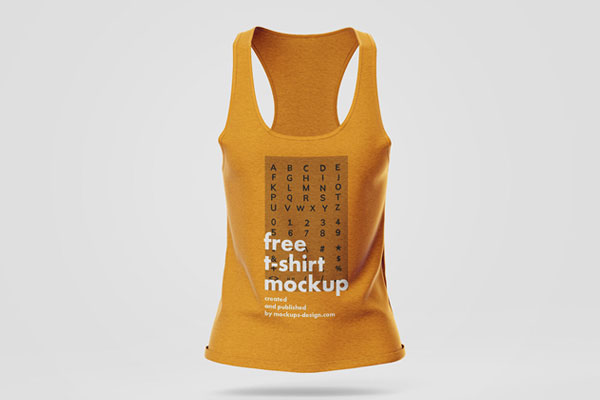 Two Isolated Women’s Sleeveless T-Shirt Mockups