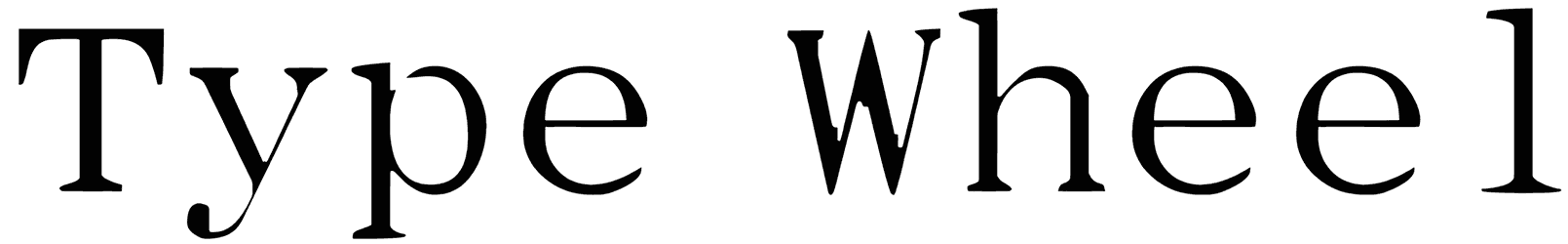 Type Wheel Font