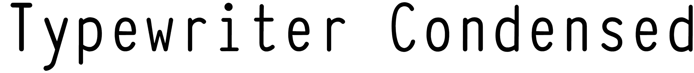 Typewriter Condensed Font