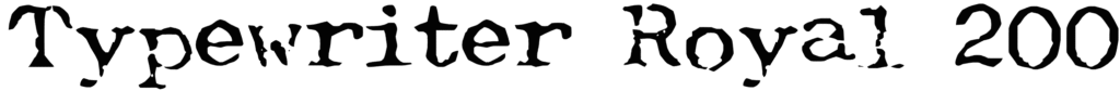 Typewriter Royal 200 Font