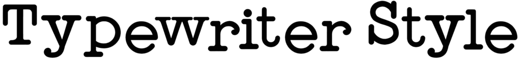 Typewriter Style Font
