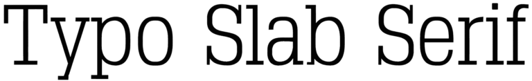 Typo Slab Serif Font