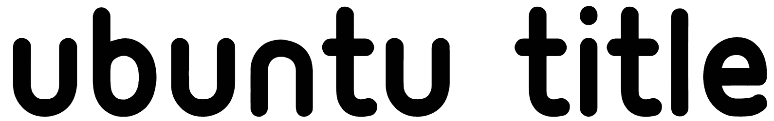 Ubuntu Title Font