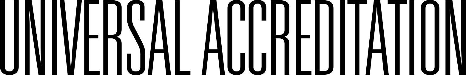 Universal Accreditation Font
