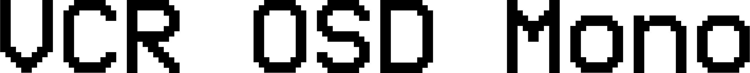 VCR OSD Mono Font