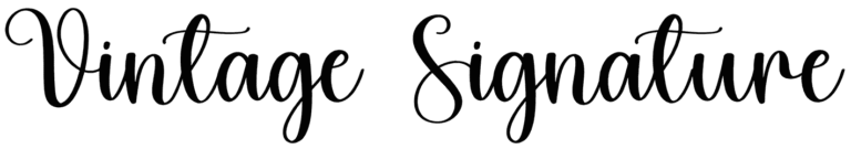 Vintage Signature Font