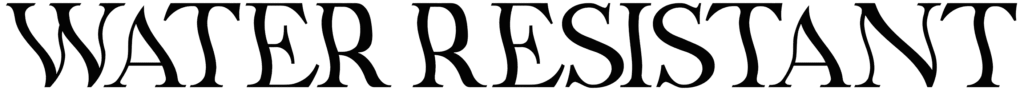 Water Resistant Font