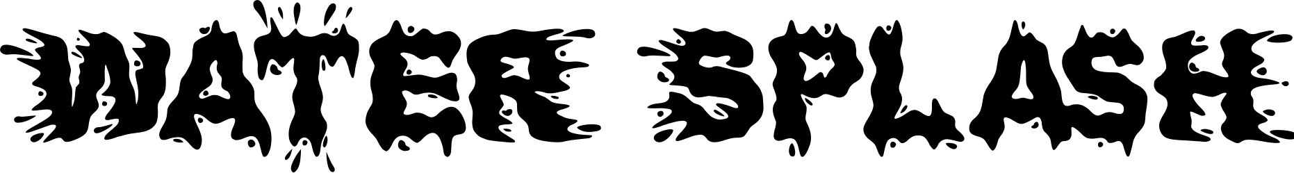 Water Splash Font