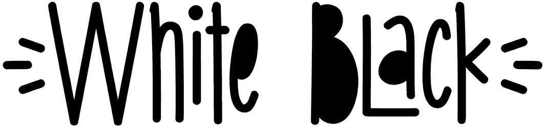 White Black Font