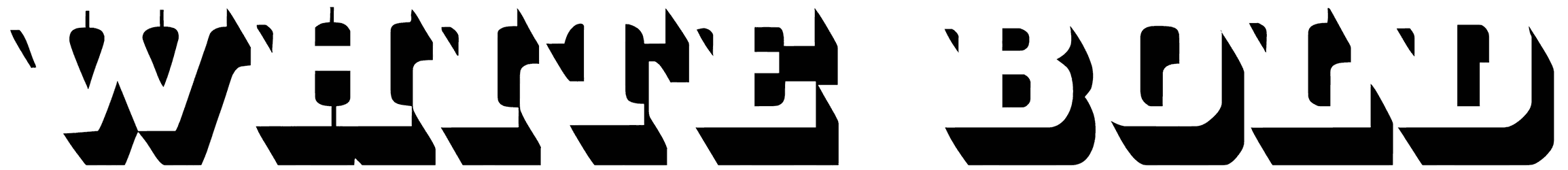 White Bold Font