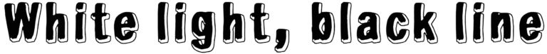 White light, black line Font
