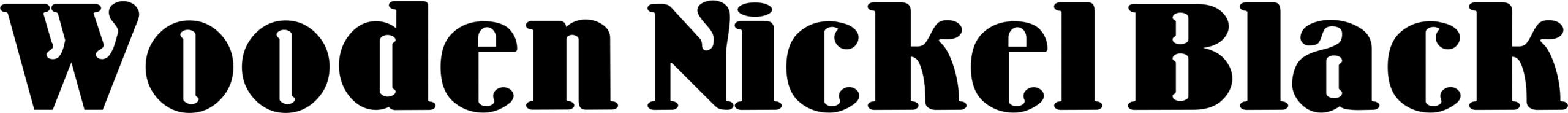 Wooden Nickel Black Font
