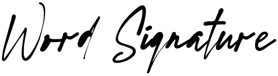 Word Signature Font