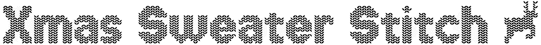 Xmas Sweater Stitch Font