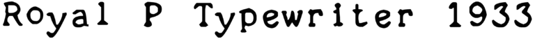 zai Royal P Typewriter 1933 Font