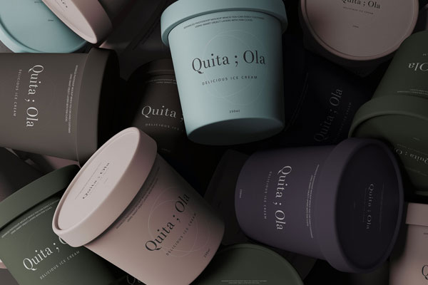 Bunch of Scattered Ice Cream Cups Mockup