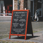 Chalkboard Mockup Placed in Outdoor Space