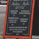 Chalkboard Mockup Placed in Outdoor Space