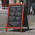 Chalkboard Mockup Placed in Outdoor Space