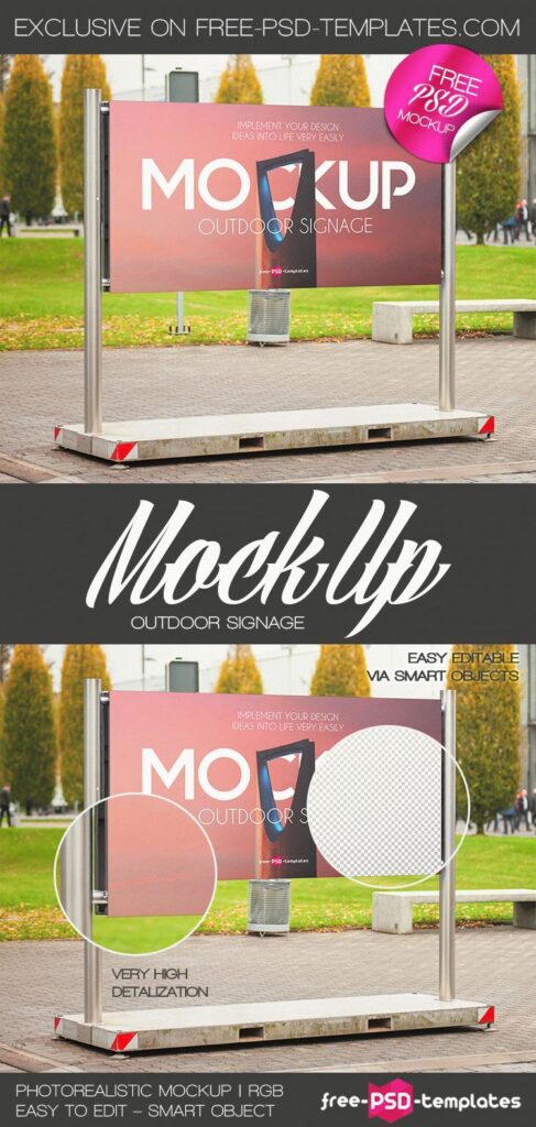 A Cool Signage Mockup in Open Space