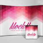 A Curved Trade Show Booth Mockup