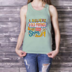 A Girl in a Tank Top Mockup with Front View