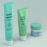 A Jar and Two Different Size Tubes Cosmetics Mockup