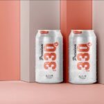 A Mockup Set with 4 330ml Soda Can Mockups
