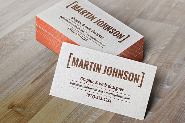 A Pack and Single Business Cards with Letterpress Effect Mockup