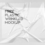 A Paper Located Underneath a Wrinkled Transparent Plastic Mockup