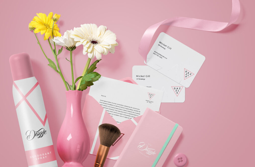 A Scene with 8 Customizable Objects Mockup
