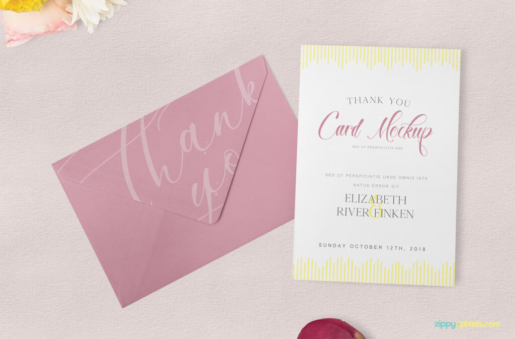 Set of Card and Envelope Mockup