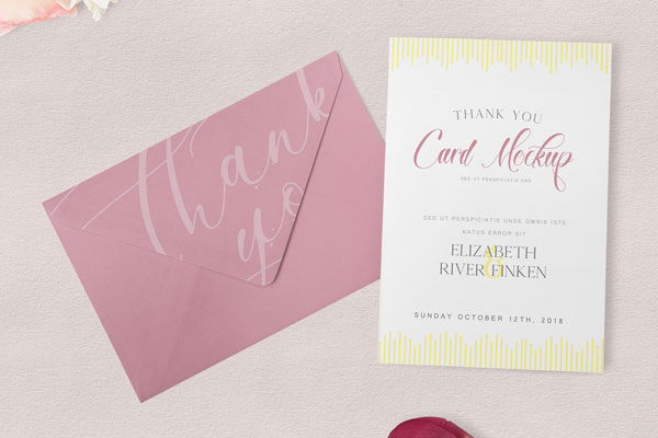 Set of Card and Envelope Mockup