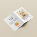 A Set of Six Folded A5 Flyer Mockup