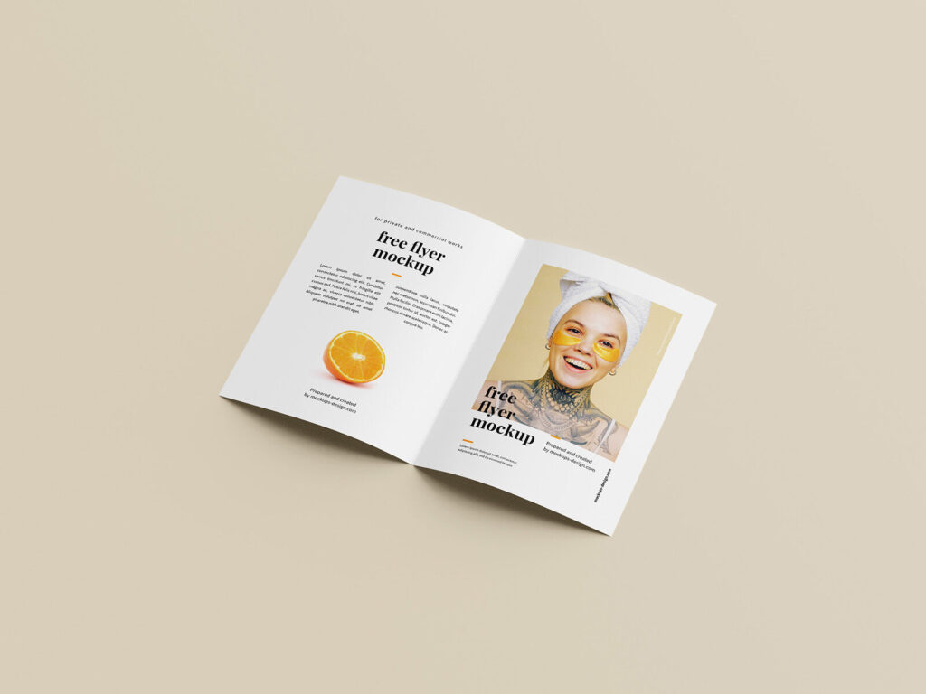 A Set of Six Folded A5 Flyer Mockup